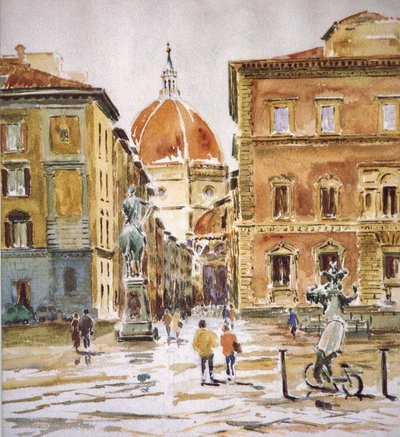 206 Piazza SS Annunziata, regen trekt weg door Wilson Clive