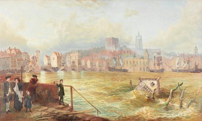 Het laatste van de oude Tyne Bridge, 1900 door Wilson Hepple