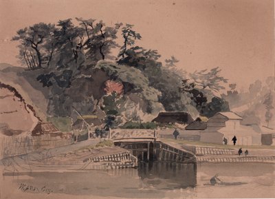 Landschap met brug door Winckworth Allan Gay