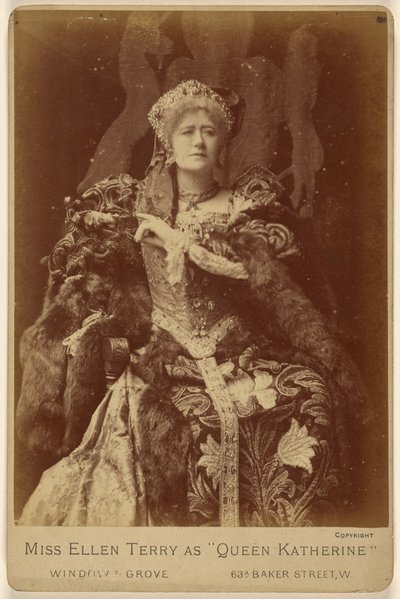 Ellen Terry als "Koningin Katherine". door Window and Grove