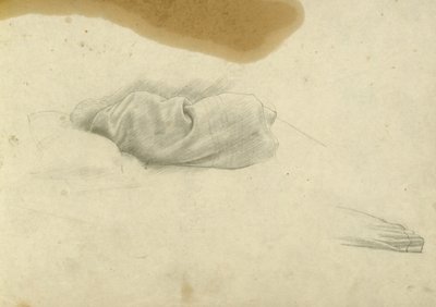 Studie voor slapende vrouw voor Santissima Trinita, ca. 1924-30 door Winifred Knights