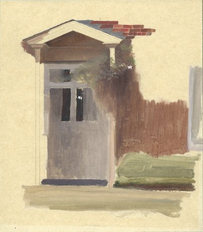 De voordeur van Line Holt Boerderij door Winifred Knights