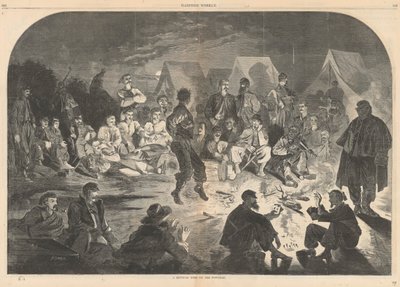 Een bivakvuur aan de Potomac; uit Harper door Winslow Homer