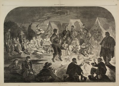 Een bivakvuur aan de Potomac, uit Harper