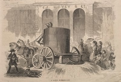 Een Boston Watering-Cart door Winslow Homer