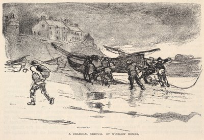 Een houtskoolschets, uit The Century Magazine, november 1883 door Winslow Homer