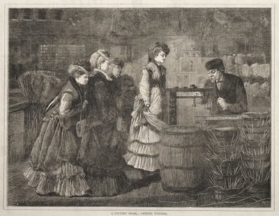 Een plattelandswinkel, op de weegschaal door Winslow Homer