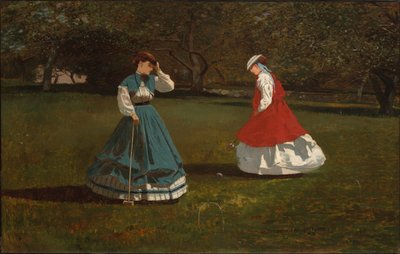 Een spelletje croquet door Winslow Homer