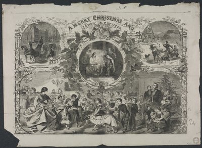 Een vrolijk kerstfeest en een gelukkig nieuwjaar door Winslow Homer
