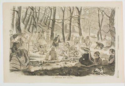 Een picknick over land door Winslow Homer