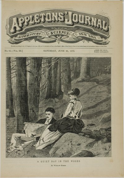 Een rustige dag in het bos door Winslow Homer
