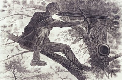 Een scherpschutter op wacht door Winslow Homer