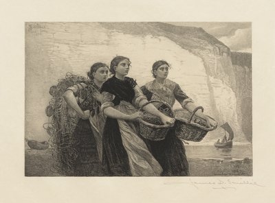 Een stem van de kliffen, gegraveerd door James David Smillie door Winslow Homer