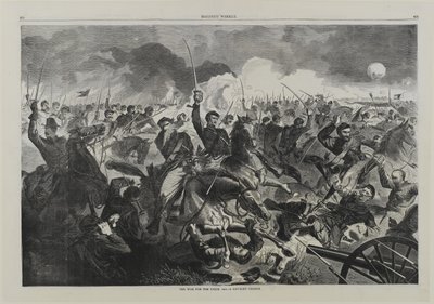 Een Oorlog voor de Unie 1862 - Een Cavalerieaanval door Winslow Homer