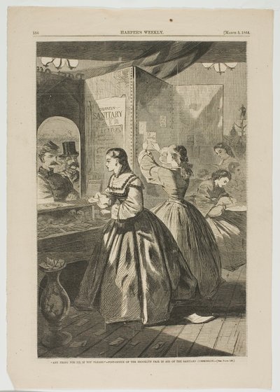 "Iets voor mij, alstublieft" - Postkantoor van de Brooklyn Fair ter ondersteuning van de Sanitaire Commissie door Winslow Homer