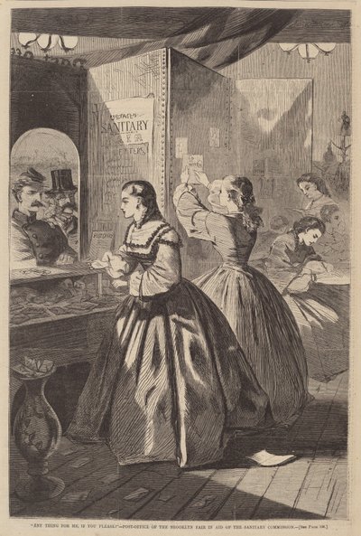Iets voor mij, alstublieft - Postkantoor van de Brooklyn Fair ten behoeve van de... door Winslow Homer