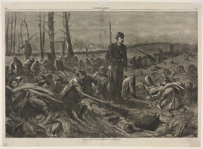 Leger van de Potomac - Slapend op hun wapens, 1864 door Winslow Homer