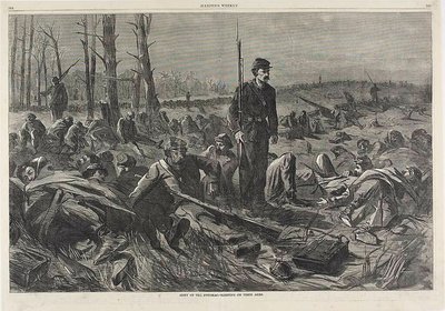 Leger van de Potomac - Slapen op hun armen door Winslow Homer