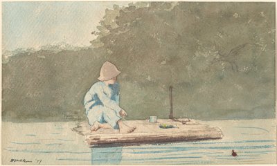Jongen op een Vlot, 1879 door Winslow Homer