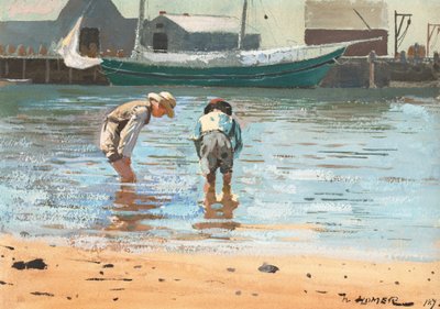 Jongens Wadend door Winslow Homer