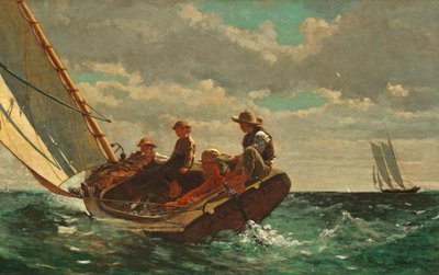 Breezing Up (Een Goede Wind) 1873-76 door Winslow Homer