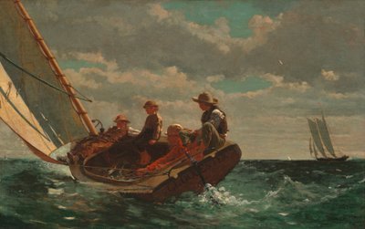 Breezing Up A Fair Wind door Winslow Homer