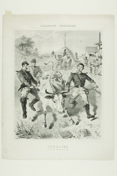 Campagne Schetsen: Foerageren door Winslow Homer