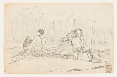 Kano met Drie Mannen door Winslow Homer