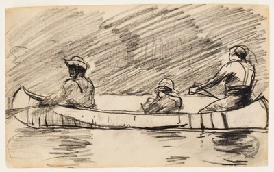 Kano met Drie Mannen door Winslow Homer