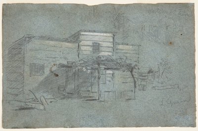 Houten hut door Winslow Homer