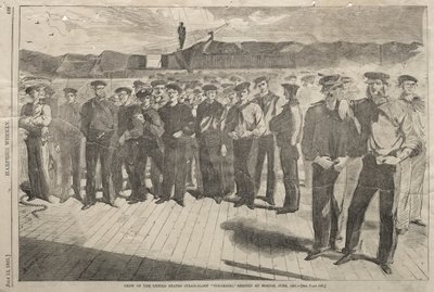 Bemanning van de Amerikaanse stoomsloep „Colorado”,  ingeschreven in Boston, juni 1861 door Winslow Homer