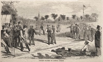 Cricketspelers op Boston door Winslow Homer
