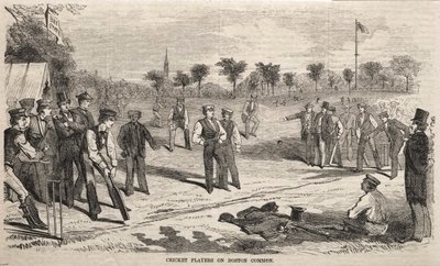 Cricketspelers op Boston Common, 1859 door Winslow Homer