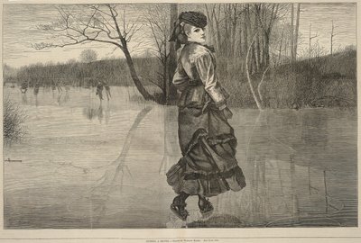 Een figuur snijden, uit Elke zaterdag, 4 februari 1871 door Winslow Homer