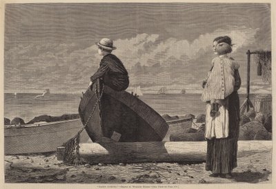 Papa komt eraan!, gepubliceerd 1873 door Winslow Homer
