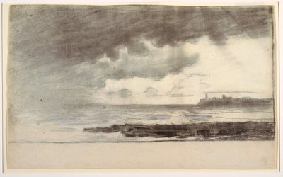 Tekening, Baai bij Cullercoats, Engeland, 1881 door Winslow Homer