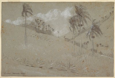 Tekening, Cubaanse helling, 1885 door Winslow Homer