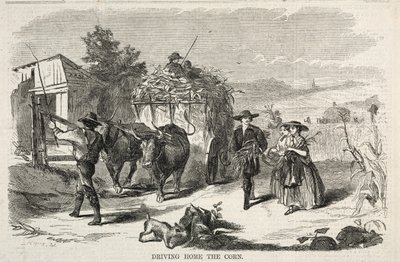 Het graan naar huis brengen, 1858 door Winslow Homer