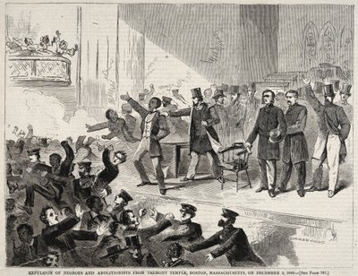 Verdrijving van zwarte mensen en abolitionisten uit Tremont Temple, Boston, Massachusetts door Winslow Homer
