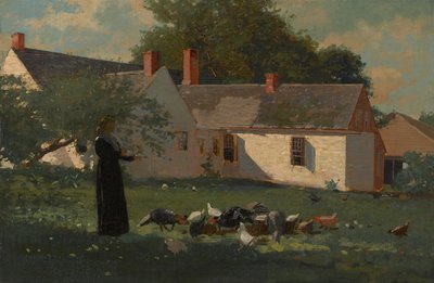 Boerenerf scène door Winslow Homer