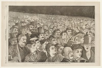 Vuurwerk in de nacht van 4 juli door Winslow Homer