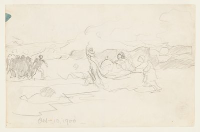 Vissers die een Dory aan Land Brengen door Winslow Homer