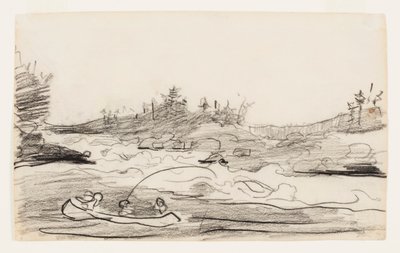 Vissers in de stroomversnellingen door Winslow Homer