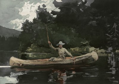 Vissen in de Noordelijke Bossen door Winslow Homer