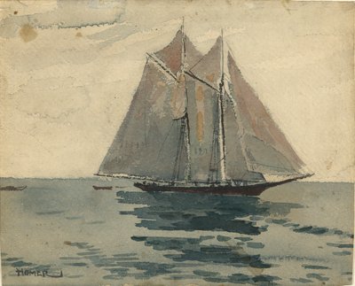 Gloucester Schooner door Winslow Homer