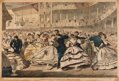Groot Russisch bal in de Muziekacademie - 5 nov. 1863 door Winslow Homer