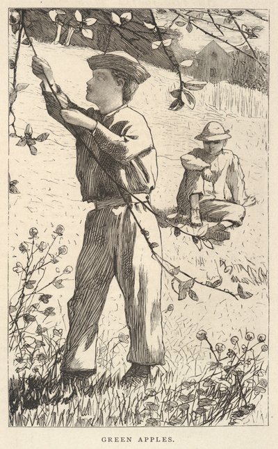 Groene appels, uit Onze Jonge Mensen, augustus 1868 door Winslow Homer