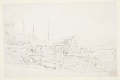 Hooiberg en Hek door Winslow Homer