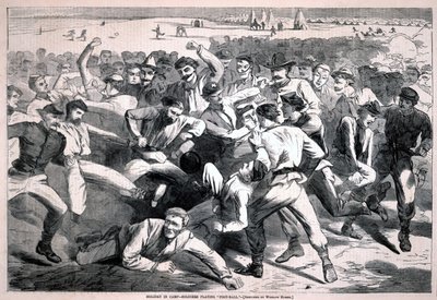 Vakantie in het kamp - soldaten spelen „voetbal”, uit Harper