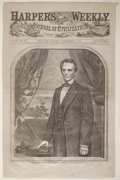 De geachte Abraham Lincoln, geboren in Kentucky, 12 februari 1809 door Winslow Homer